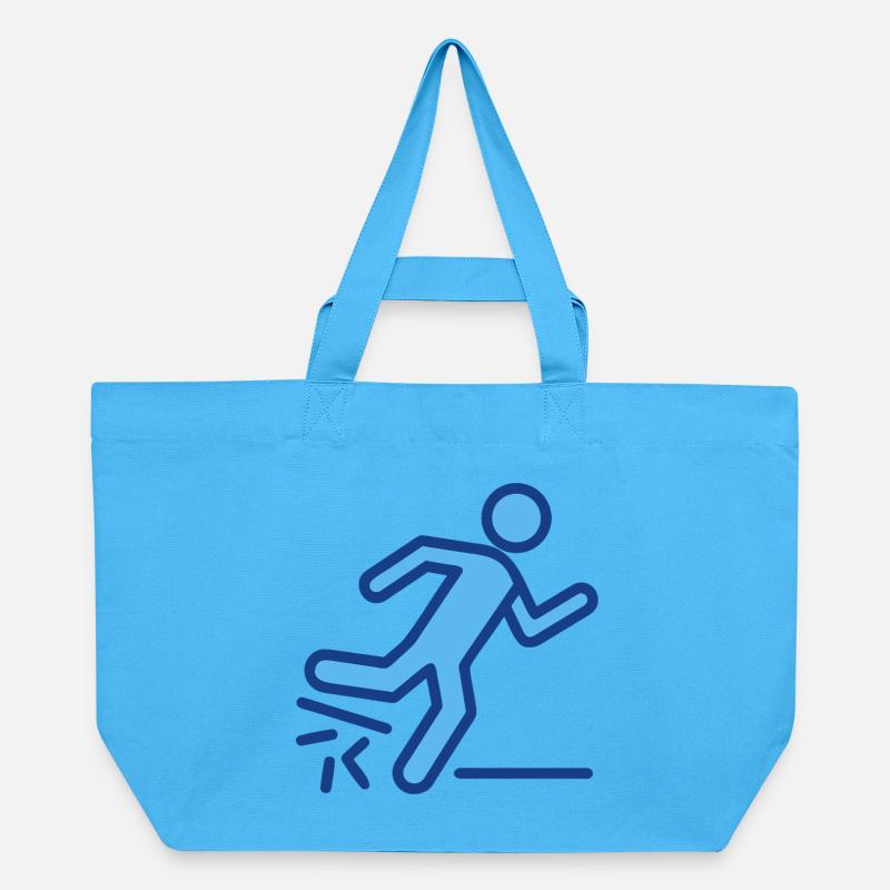 Silhouette dynamique bleue de coureur - Cabas recyclé Stanley/Stella - bleu aqua