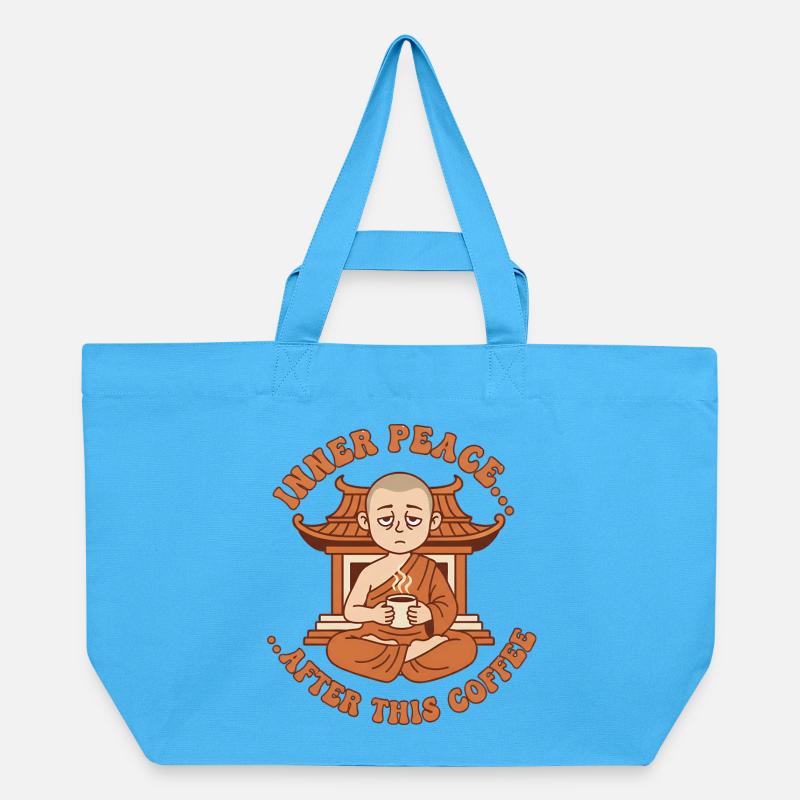 Inner Peace Kaffee Zen-Mönch - Recycelte Shopping Bag von Stanley/Stella - Aquablau