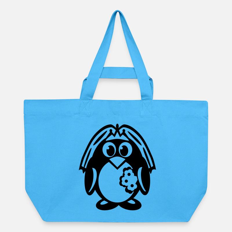 pingouin mariée - Cabas recyclé Stanley/Stella - bleu aqua