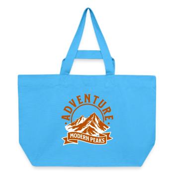 Moderne Bergabenteuer Peaks - Recycelte Shopping Bag von Stanley/Stella - Aquablau - Vorne