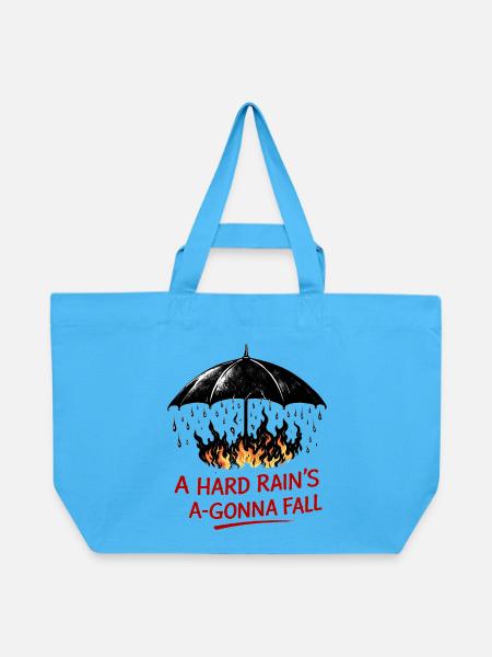 Feuer Regeb under Regenschirm - Recycelte Shopping Bag von Stanley/Stella - Aquablau