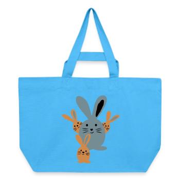 Pâques - Cabas recyclé Stanley/Stella - bleu aqua - Devant
