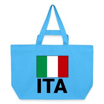 Sporty Italy flag with ITA abbreviation - Recycled Shopping Bag Stanley/Stella - aqua blue - Front
