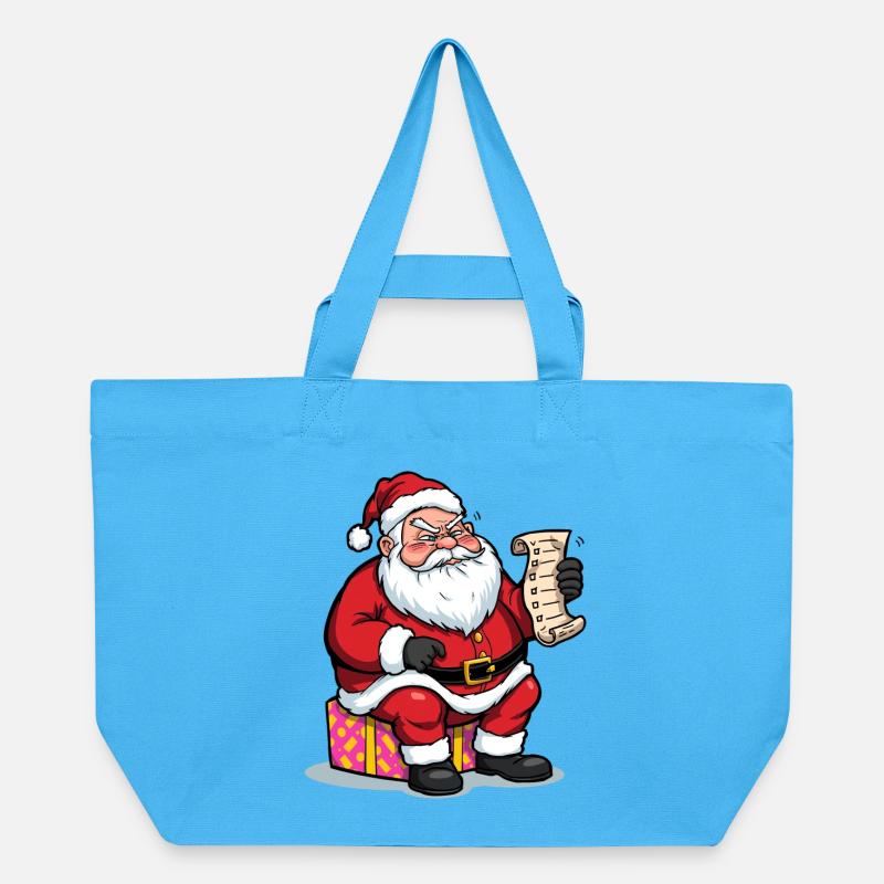 Weihnachtsmann-Humor-Checkliste - Recycelte Shopping Bag von Stanley/Stella - Aquablau