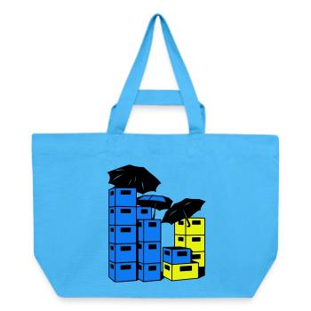 Art de la caisse de bière - Cabas recyclé Stanley/Stella - bleu aqua - Devant
