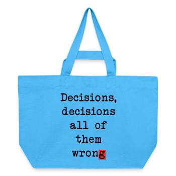 Wrong Decisions Club - Recycled Shopping Bag Stanley/Stella - aqua blue - Front