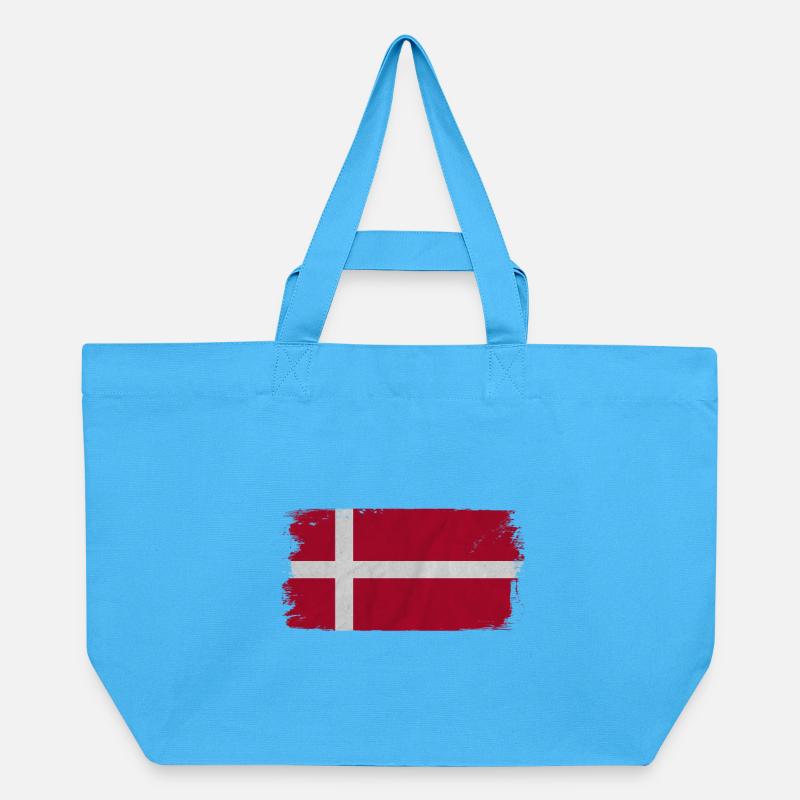 Drapeau danemark - Cabas recyclé Stanley/Stella - bleu aqua
