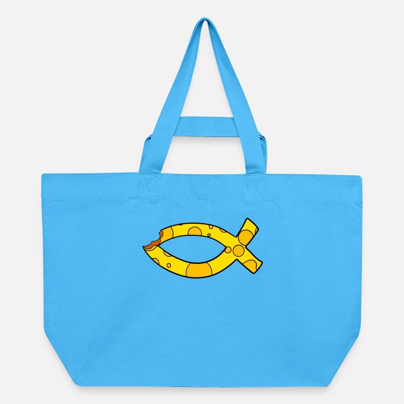 Fromage symbole de poisson - Cabas recyclé Stanley/Stella - bleu aqua