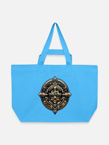 GPS Tracking Sticker - Recycelte Shopping Bag von Stanley/Stella - Aquablau
