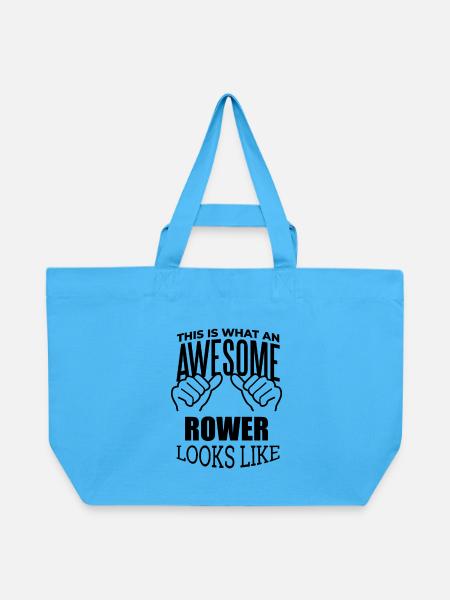 Ruderer, Ruderer, Ruderer, Ruderer - Recycelte Shopping Bag von Stanley/Stella - Aquablau