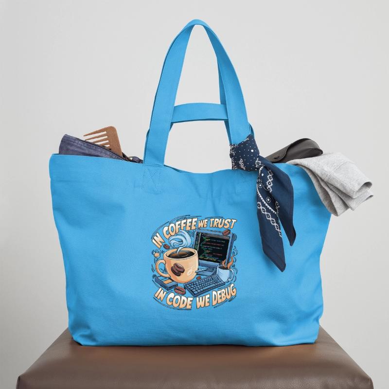 KaffeeCode Debug: In Code Wir Debuggen Recycelte Shopping Bag von Stanley/Stella