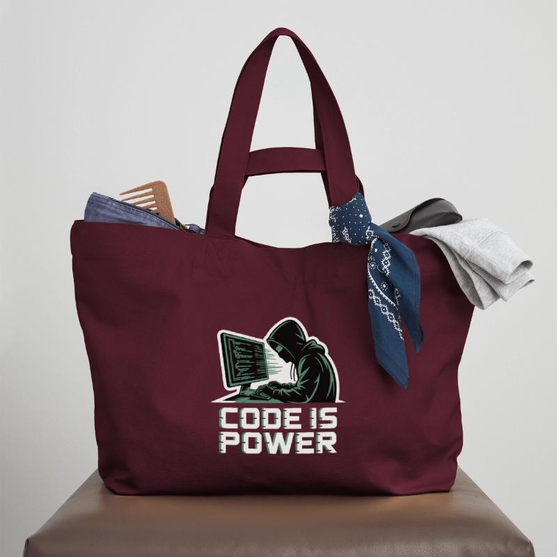 Cyber Hacker Code Infinity Design Recycled Shopping Bag Stanley/Stella