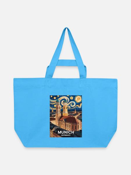 München - Recycelte Shopping Bag von Stanley/Stella - Aquablau