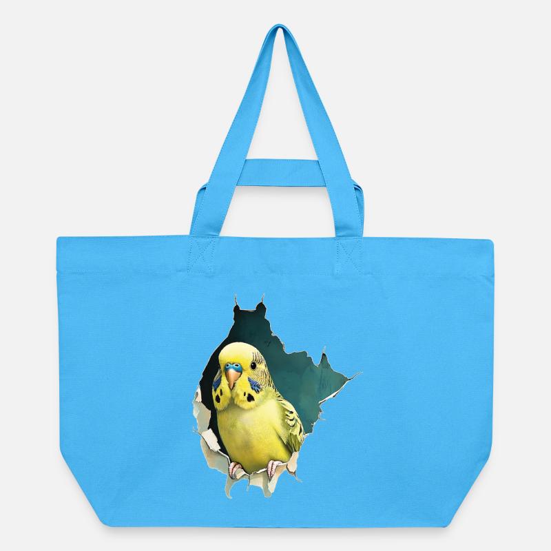 Perruche ondulée - Cabas recyclé Stanley/Stella - bleu aqua