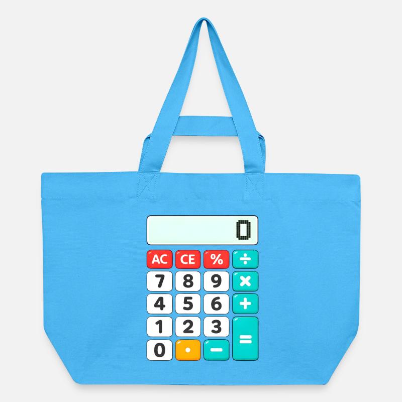 Retro-Farbblock-Rechner - Recycelte Shopping Bag von Stanley/Stella - Aquablau