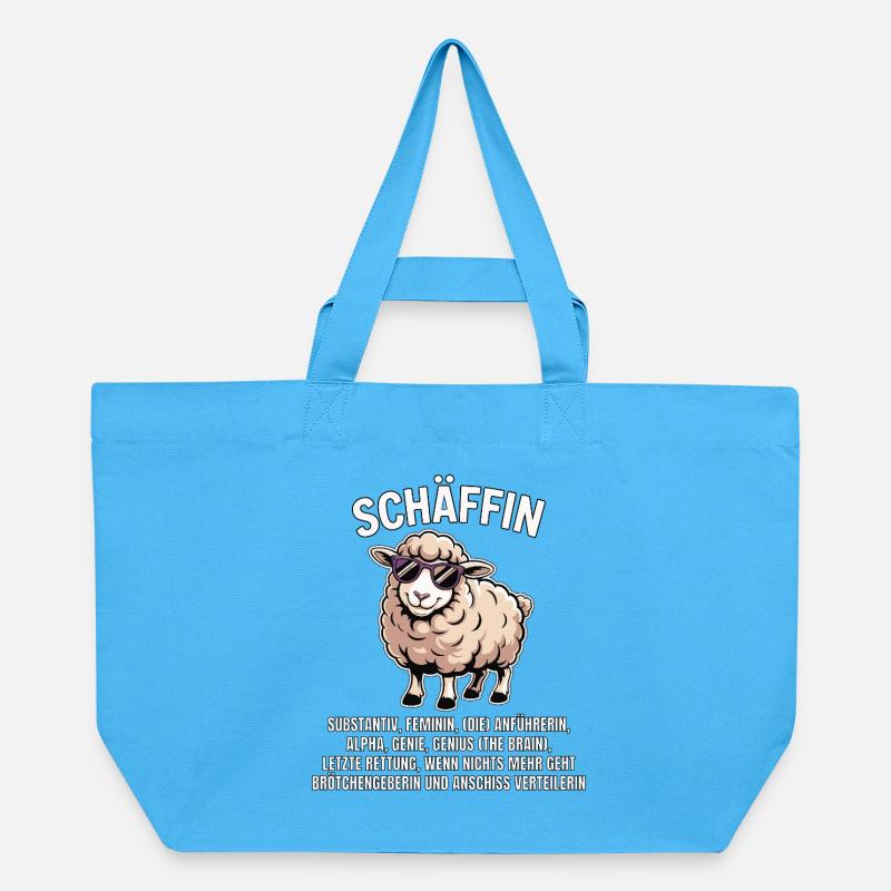 Mouton - Alpha Mouton avec des lunettes de soleil - Cabas recyclé Stanley/Stella - bleu aqua