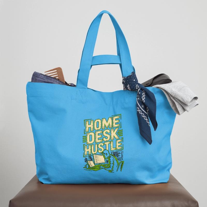 Remote Developer Home Desk Hustle Remote Coder Recycelte Shopping Bag von Stanley/Stella