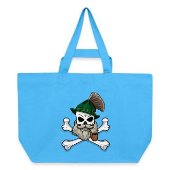 Motif: Les Alpes Pirates | Alpenplatzl - Cabas recyclé Stanley/Stella - bleu aqua - Devant
