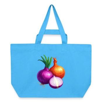 Onions - Recycled Shopping Bag Stanley/Stella - aqua blue - Front