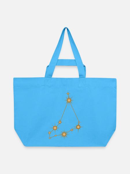 Sternbild Steinbock Sternzeichen Sternzeichen - Recycelte Shopping Bag von Stanley/Stella - Aquablau