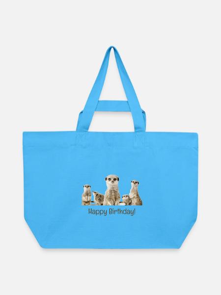Happy Birthday - Recycelte Shopping Bag von Stanley/Stella - Aquablau