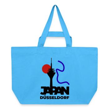 Japan goes Dusseldorf - Recycled Shopping Bag Stanley/Stella - aqua blue - Front