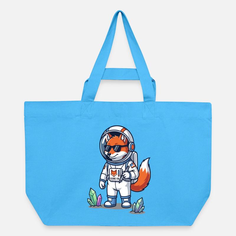 Cosmo Fox Astronaute Explorateur Spatial - Cabas recyclé Stanley/Stella - bleu aqua
