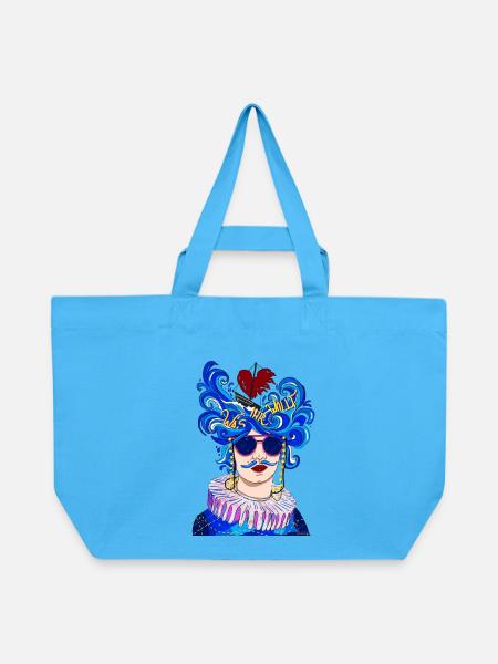 Was ihr wollt - Recycelte Shopping Bag von Stanley/Stella - Aquablau
