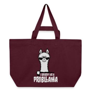 Je m’identifie comme un probllama Cool Lama Problem Spruch - Cabas recyclé Stanley/Stella - bordeaux - Devant