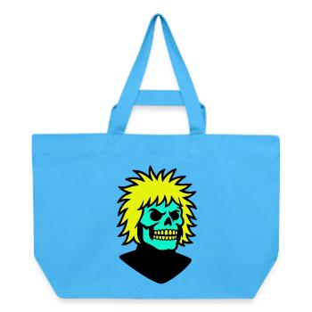 Skullman mit cooler Frisur - Recycelte Shopping Bag von Stanley/Stella - Aquablau - Vorne