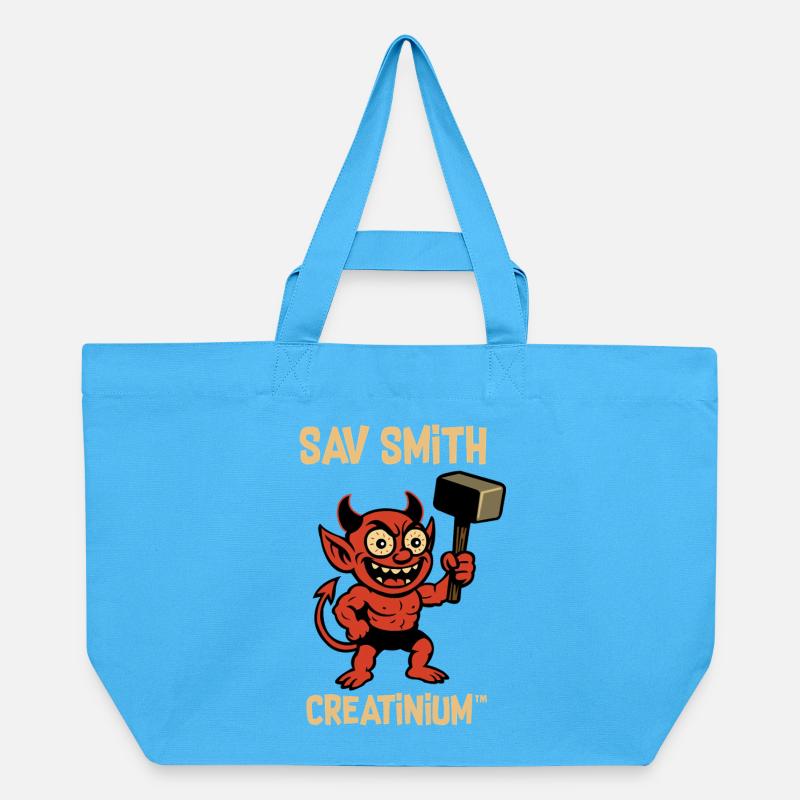 Sav Smith – Le diablotin du chaos - Cabas recyclé Stanley/Stella - bleu aqua