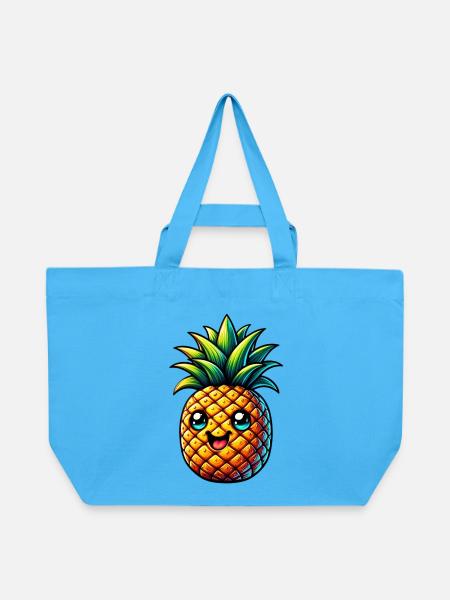 Ananas - Recycelte Shopping Bag von Stanley/Stella - Aquablau