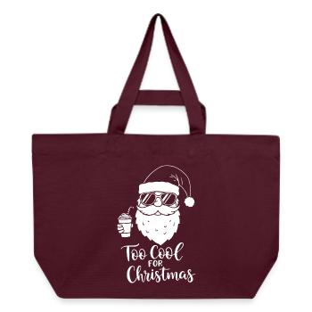 Too Cool For Christmas Santa Stil - Recycelte Shopping Bag von Stanley/Stella - Burgunderrot - Vorne