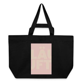 Runs with pastel typo overlay - Recycled Shopping Bag Stanley/Stella - black - Front