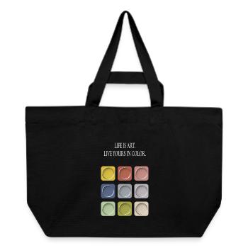 Life is Art - Recycled Shopping Bag Stanley/Stella - black - Front