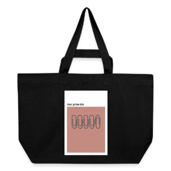Chaos – German Style Red Paper Clips - Recycled Shopping Bag Stanley/Stella - black - Front