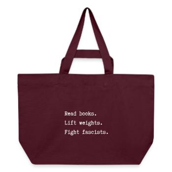 Read_books-_Lift_weights - Cabas recyclé Stanley/Stella - bordeaux - Devant