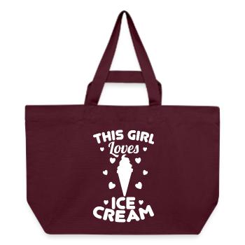 Ice Cream Girl - Recycled Shopping Bag Stanley/Stella - burgundy - Front