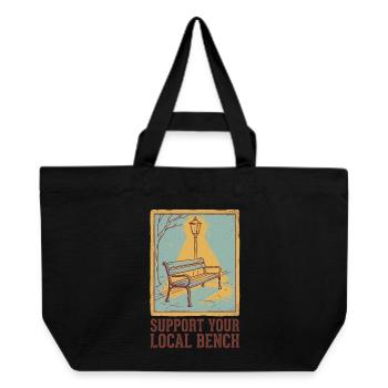 Support Bench - Recycelte Shopping Bag von Stanley/Stella - Schwarz - Vorne
