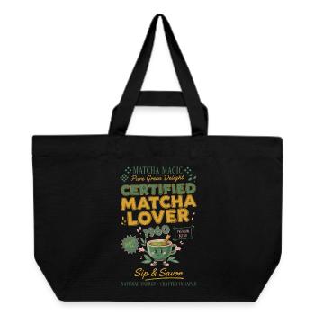 Zertifizierter Matcha-Liebhaber 1960 Matcha Magic Tea - Recycelte Shopping Bag von Stanley/Stella - Schwarz - Vorne