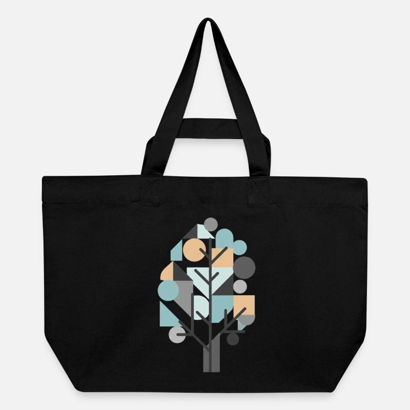 Baum - Recycelte Shopping Bag von Stanley/Stella - Schwarz
