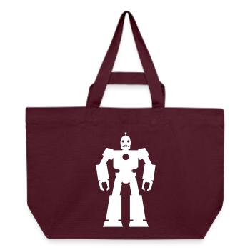 Roboter – KI Technik Sci-Fi Nerd Design - Recycelte Shopping Bag von Stanley/Stella - Burgunderrot - Vorne