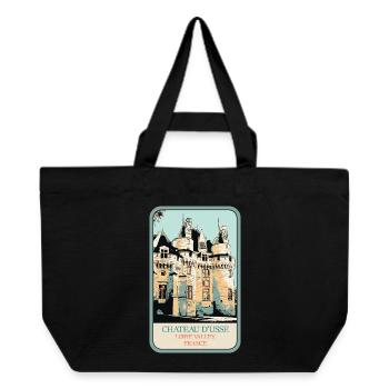 Château d'Ussé, Vallée de la Loire - Cabas recyclé Stanley/Stella - noir - Devant