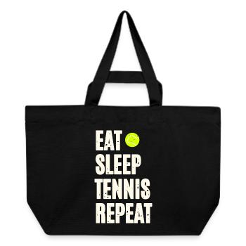 Eat Sleep Tennis Repeat - Recycelte Shopping Bag von Stanley/Stella - Schwarz - Vorne