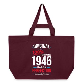 1946 – Original – Einzigartiges Exemplar - Recycelte Shopping Bag von Stanley/Stella - Burgunderrot - Vorne