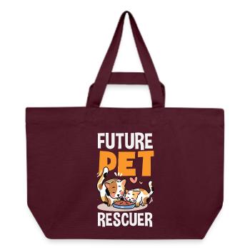 Zukünftiger Tierretter Tierrechte Adoptieren - Recycelte Shopping Bag von Stanley/Stella - Burgunderrot - Vorne