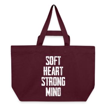 Sanftes Herz, starker Verstand - Recycelte Shopping Bag von Stanley/Stella - Burgunderrot - Vorne