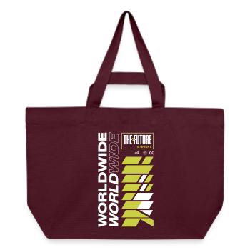 Zukunft Strahlend Muster - Recycelte Shopping Bag von Stanley/Stella - Burgunderrot - Vorne