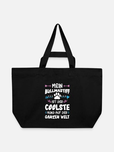 bullmastiff hund spruch - Recycelte Shopping Bag von Stanley/Stella - Schwarz