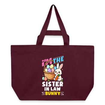 Frohe Ostern Süßer Osterhase Eiersuche Ostereier - Recycelte Shopping Bag von Stanley/Stella - Burgunderrot - Vorne